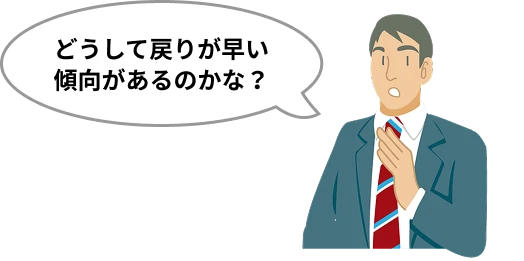 どうして戻りが早い傾向があるのかな？